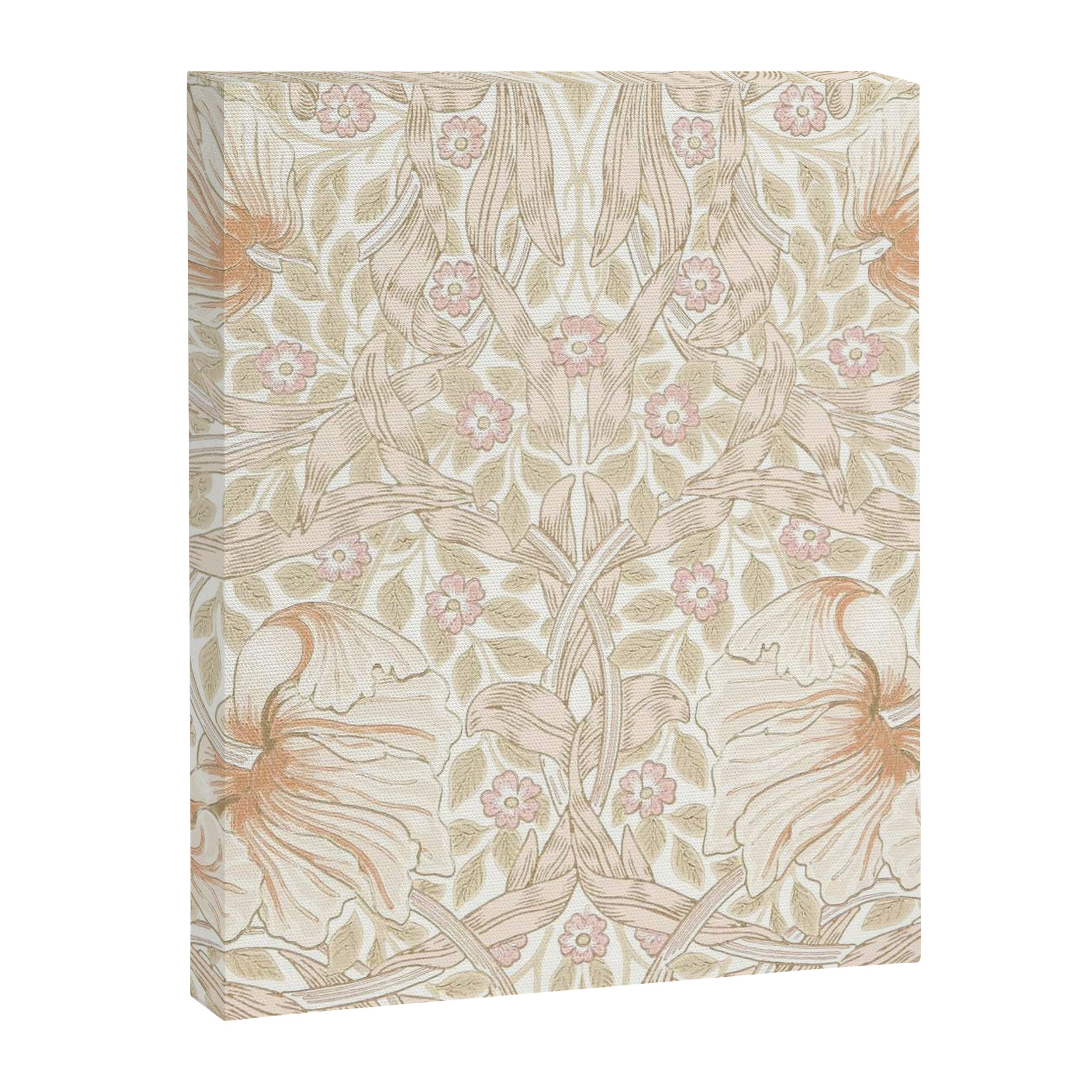 William Morris Vintage Pimpernel Cochineal Pink Canvas Print Gallery Image 8