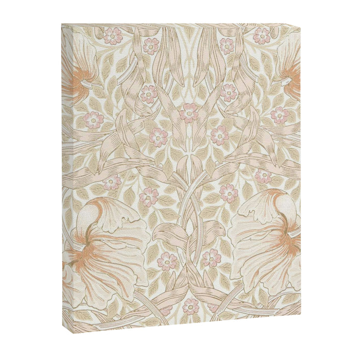 William Morris Vintage Pimpernel Cochineal Pink Canvas Print Gallery Image 1