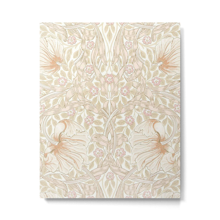 William Morris Vintage Pimpernel Cochineal Pink Metal Print Gallery Image 1