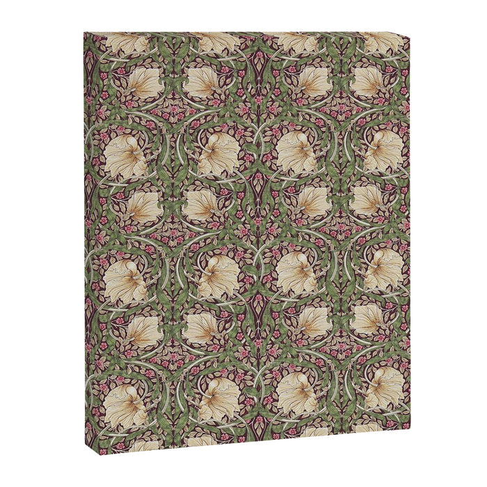 William Morris Vintage Pimpernel Aubergine Olive Canvas Print Gallery Image 1