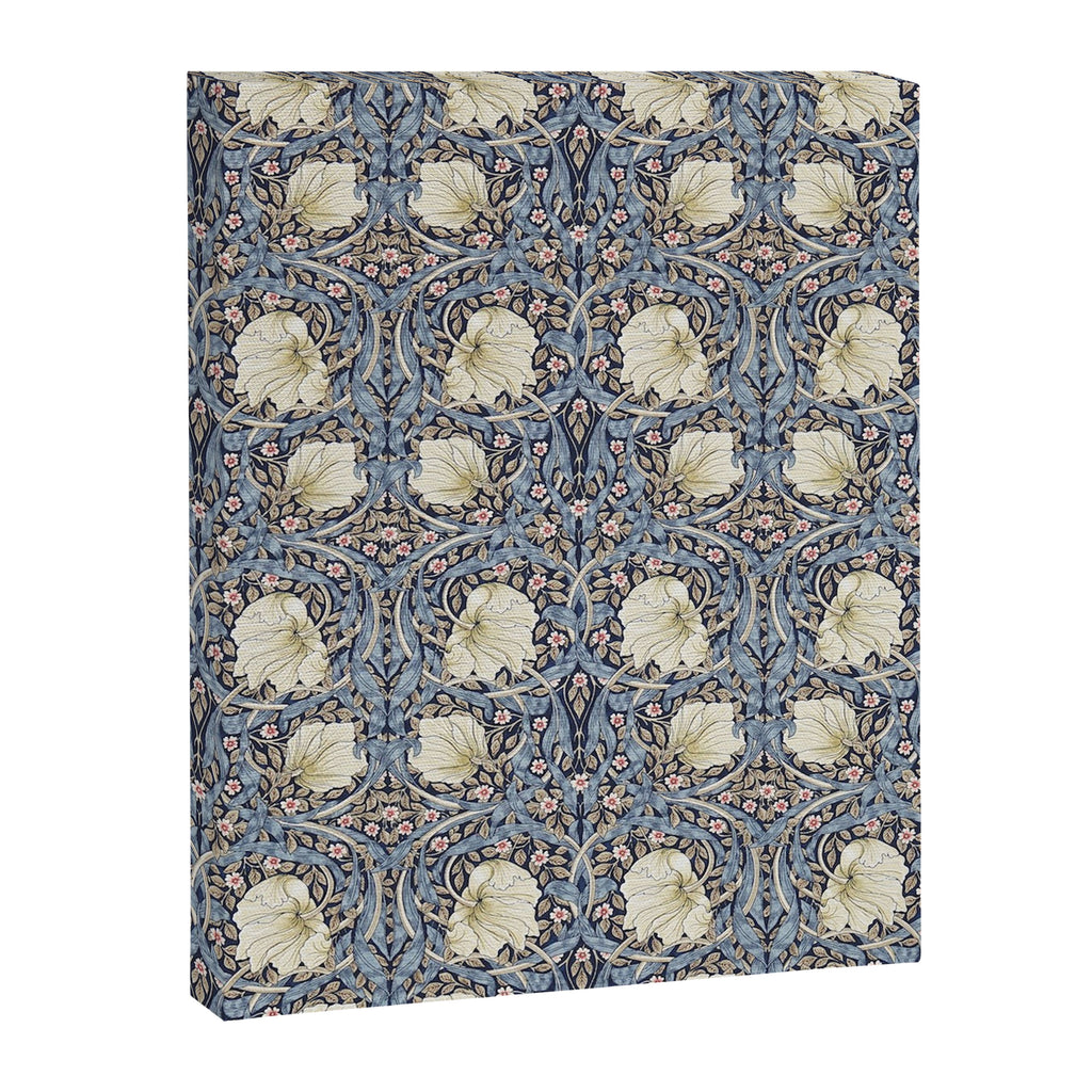 William Morris Vintage Pimpernel Dark Blue & Cream Canvas Print Gallery Image 8