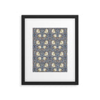 William Morris Vintage Pimpernel Dark Blue & Cream Framed Art Print Gallery Image 6