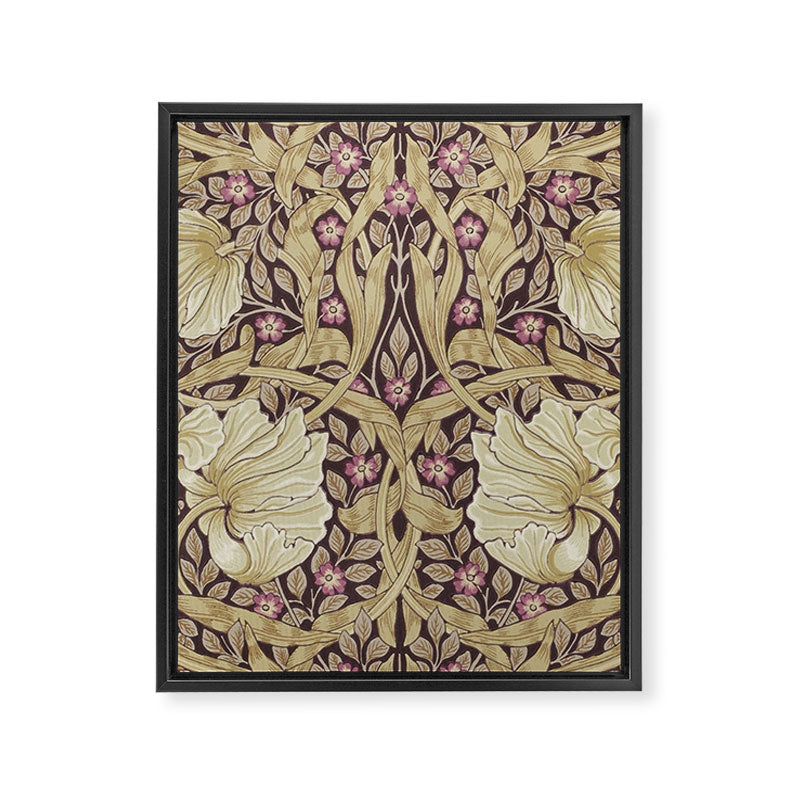 William Morris Vintage Pimpernel Fig & Sisal Framed Canvas Print Gallery Image 8