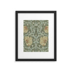 William Morris Vintage Pimpernel Green Bayleaf Manilla Framed Art Print Gallery Image 6