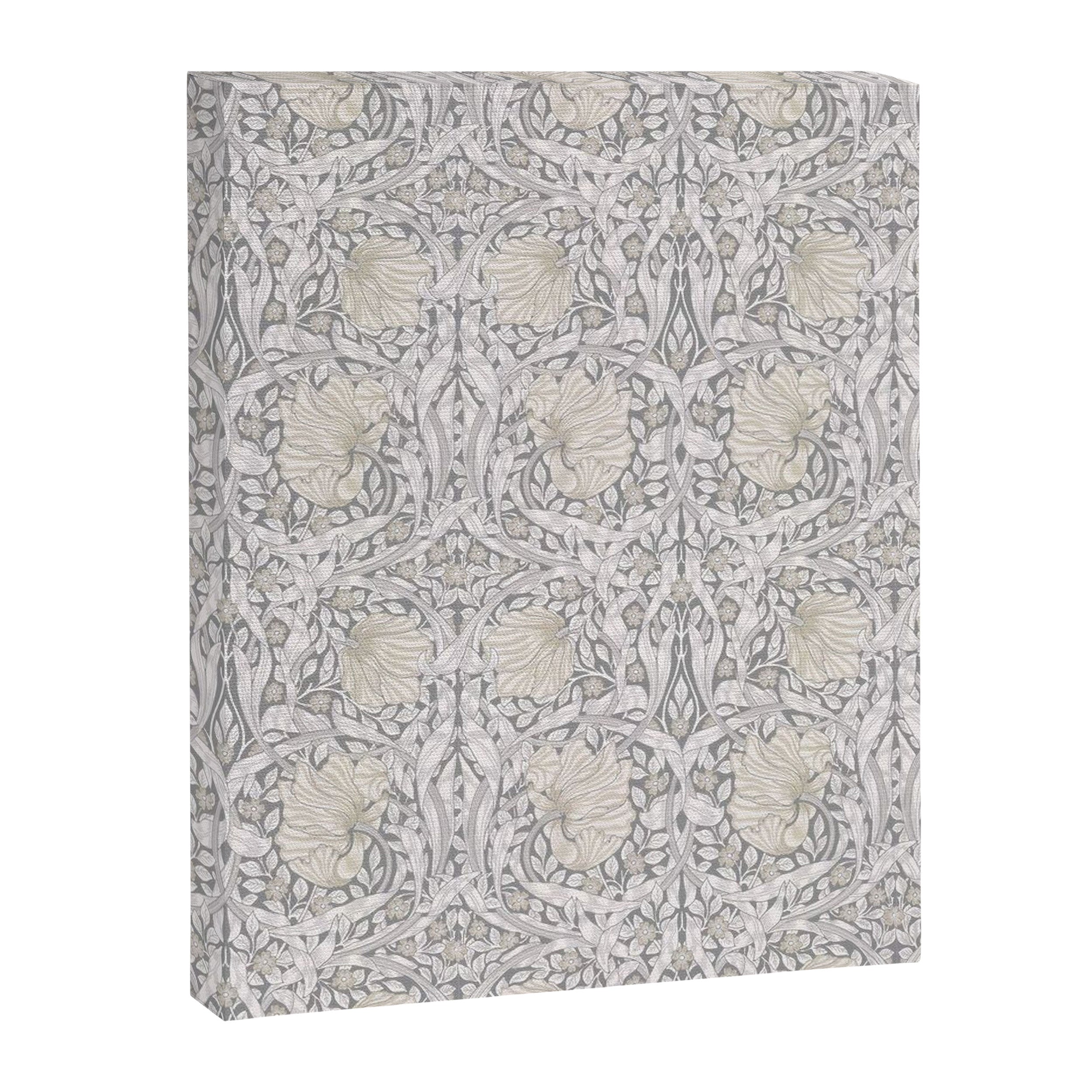 William Morris Vintage Pimpernel Linen Cloud Grey Canvas Print Gallery Image 8