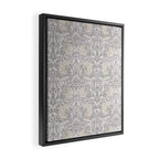 William Morris Vintage Pimpernel Linen Cloud Grey Framed Canvas Print Gallery Image 2