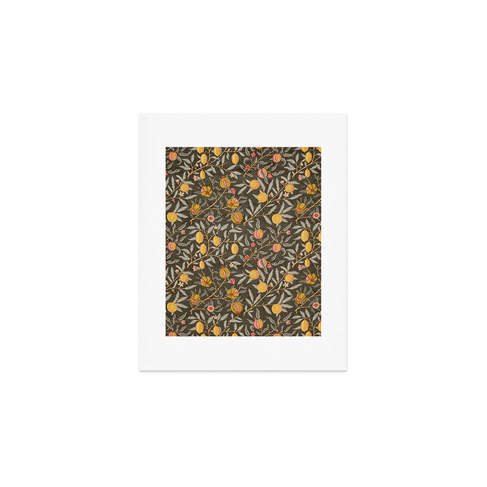 William Morris Vintage Pomegranate Fruit Walnut Bullrush Pattern  Art Print Gallery Image 1