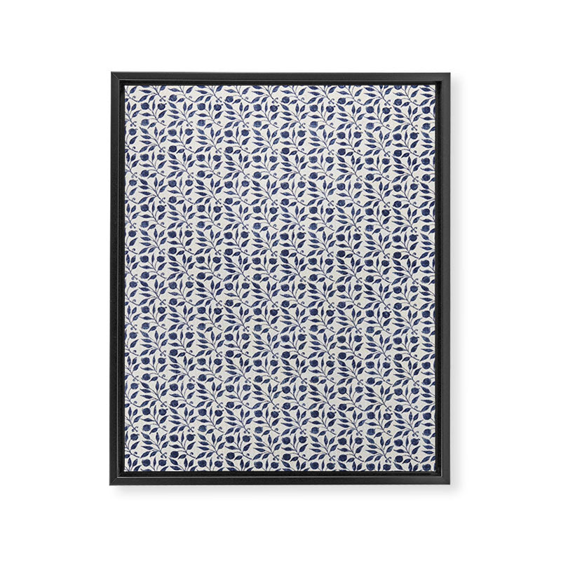 William Morris Vintage Rosehip Indigo Blue Framed Canvas Print Gallery Image 8
