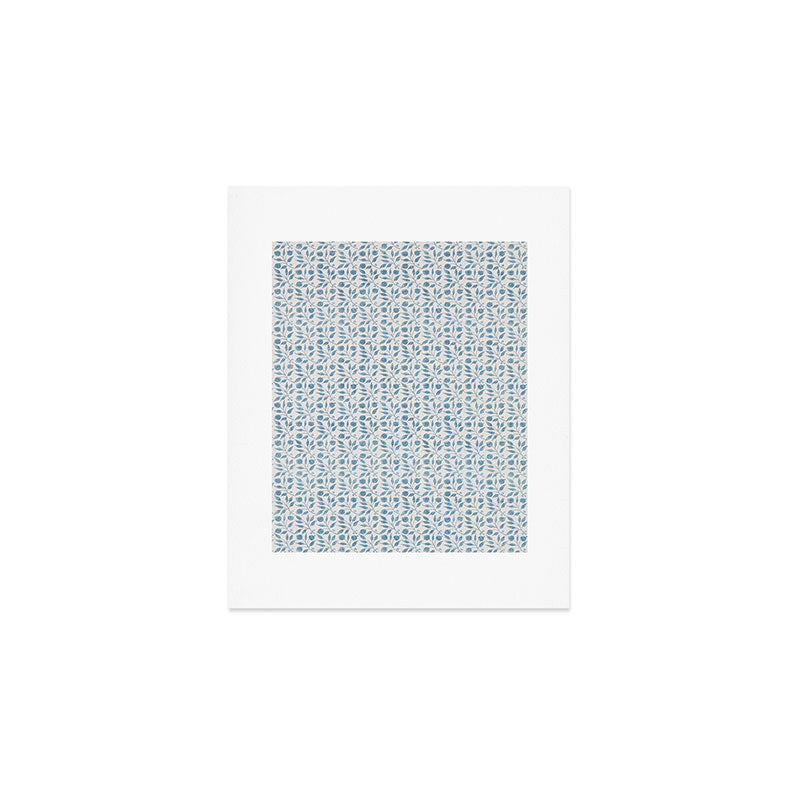 William Morris Vintage Rosehip Mineral Blue Art Print Gallery Image 1