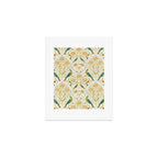 William Morris Vintage Seasons by May Melsetter Bird Blue Sea Glass Brick Pattern Art Print Gallery Image 1
