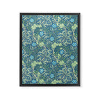 William Morris Vintage Seaweed Cobalt Thyme Green Blue Botanical Framed Canvas Print Gallery Image 8
