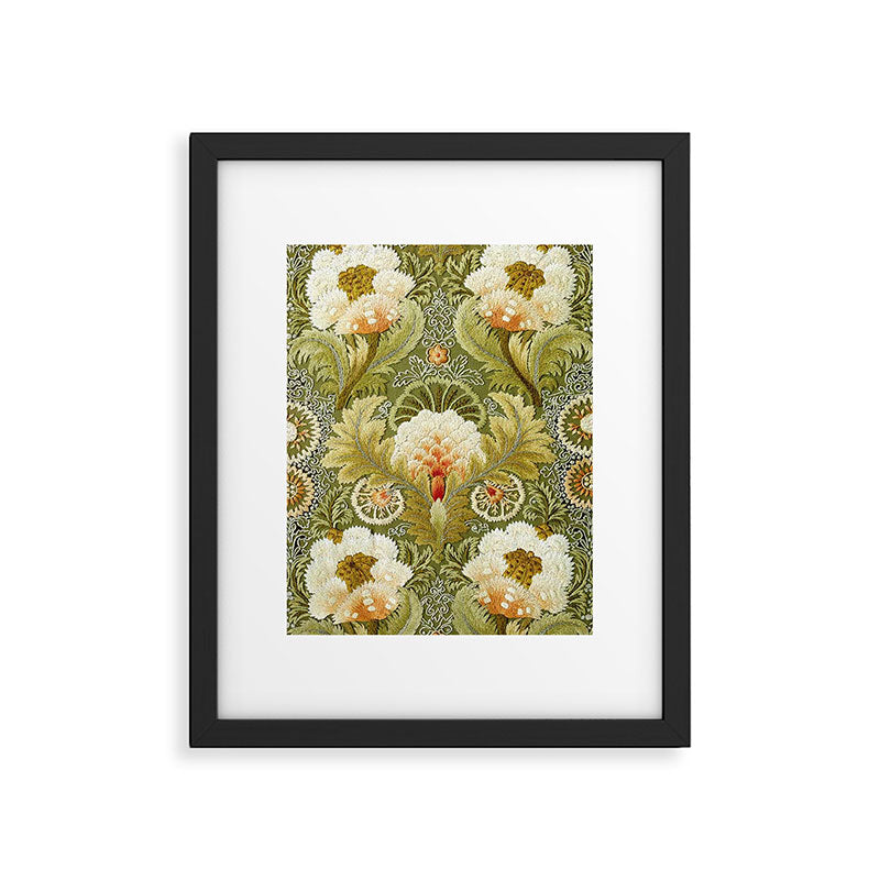 William Morris Vintage Silk Embroidery Floral  Framed Art Print Gallery Image 5