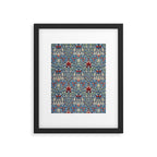 William Morris Vintage Snakeshead Blue & Red Pattern Framed Art Print Gallery Image 6
