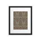 William Morris Vintage Snakeshead Charcoal Spice Pattern  Framed Art Print Gallery Image 6