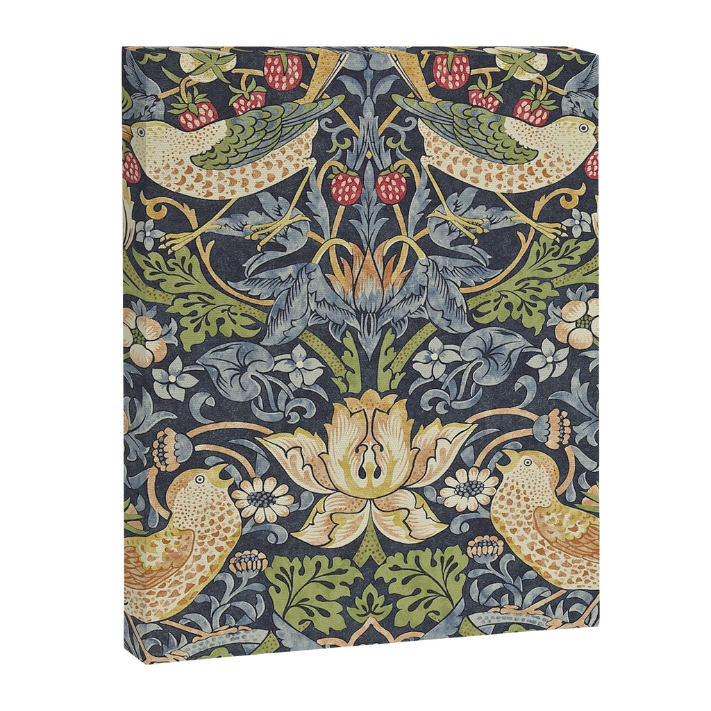 William Morris Vintage Strawberry Thief Blue Indigo Mineral Canvas Print Gallery Image 8