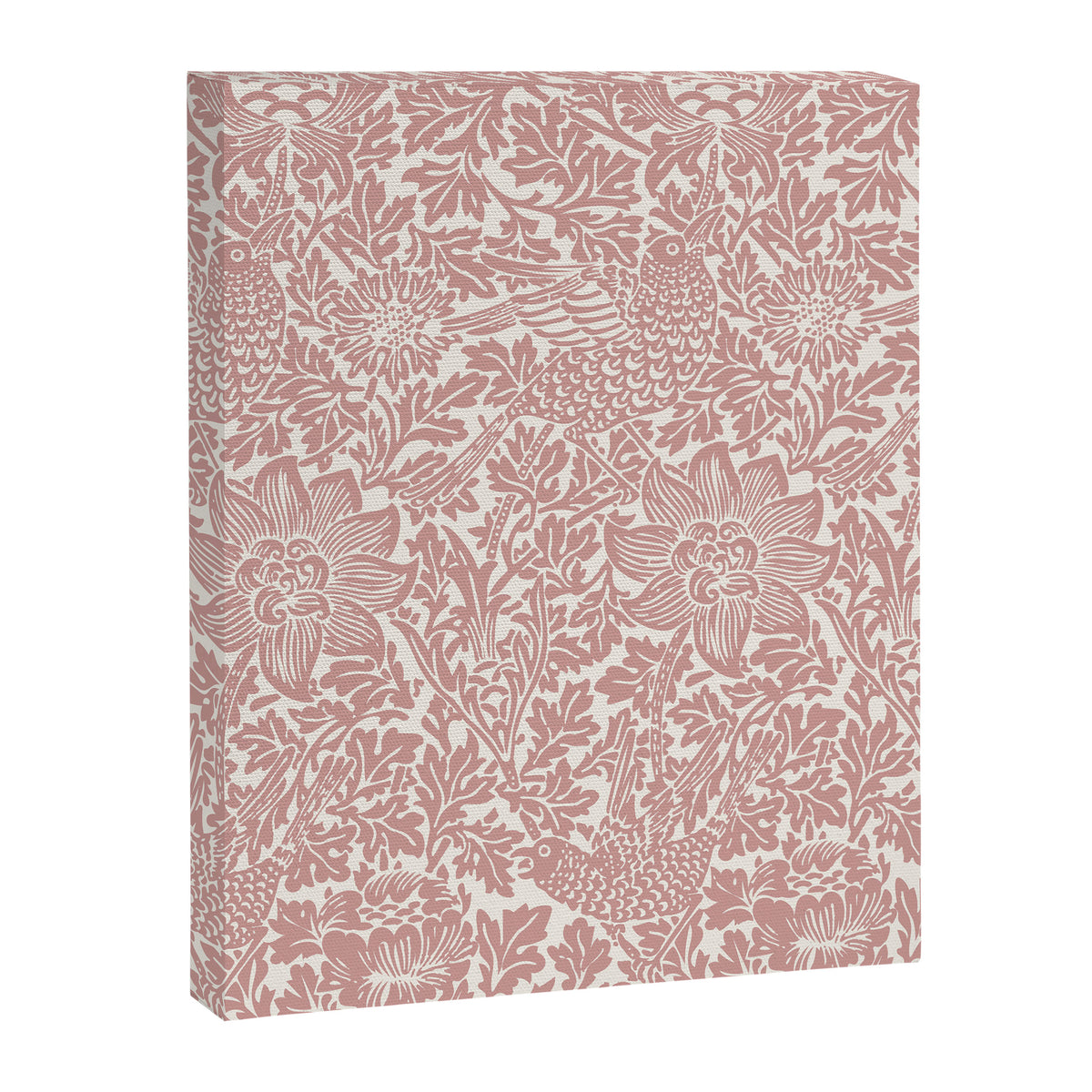 William Morris Vintage Strawberry Thief Pink & White Pattern Canvas Print Gallery Image 8