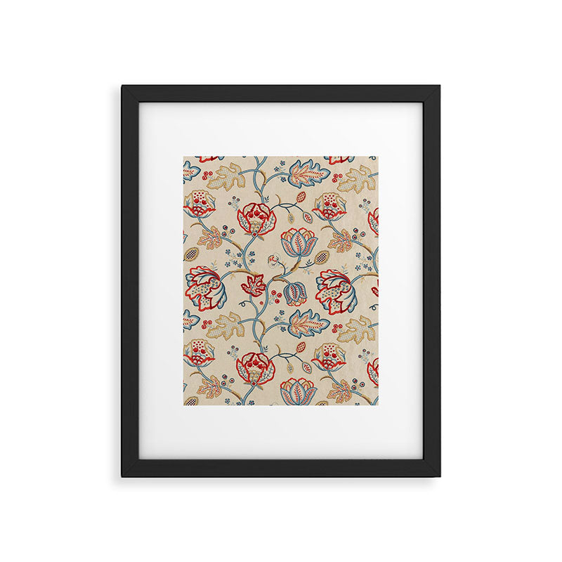 William Morris Vintage Theodosia Wine Indigo Red Blue Pattern Framed Art Print Gallery Image 6