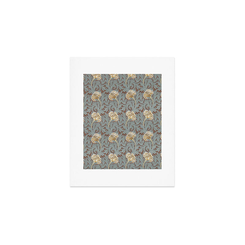 William Morris Vintage Tulip Bullrush Slate Art Print Gallery Image 1