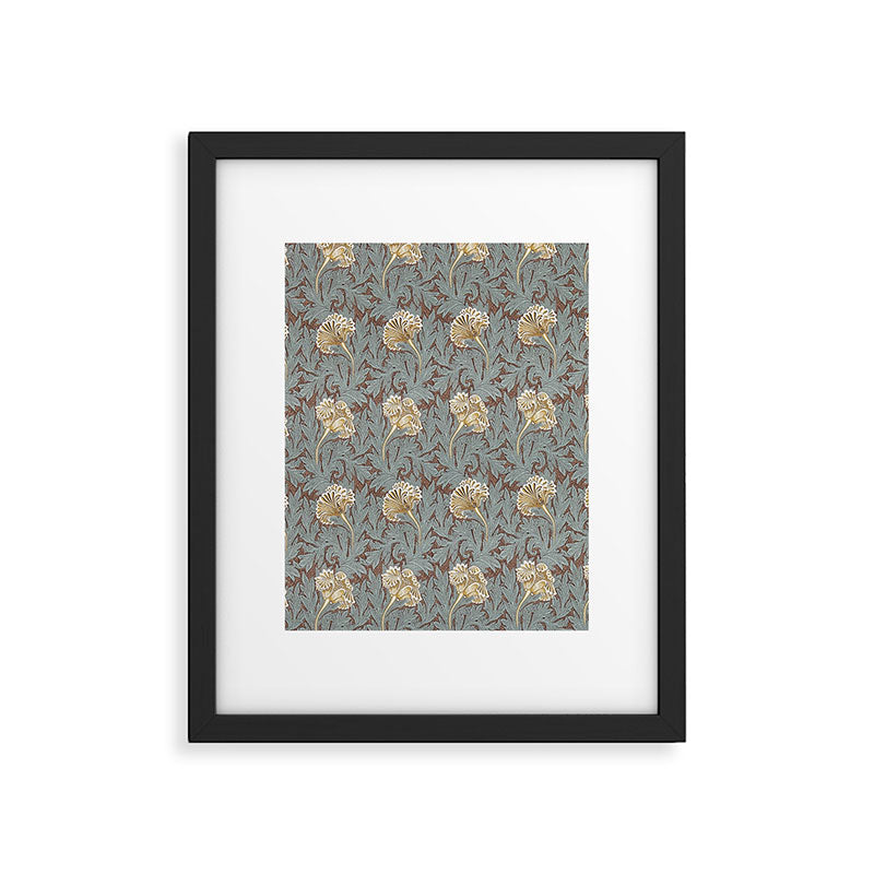 William Morris Vintage Tulip Bullrush Slate Framed Art Print Gallery Image 6