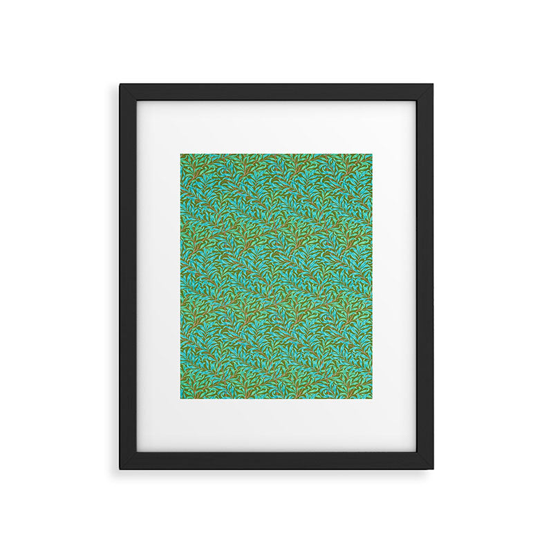William Morris Vintage Willow Bough Turquoise Olive Framed Art Print Gallery Image 6