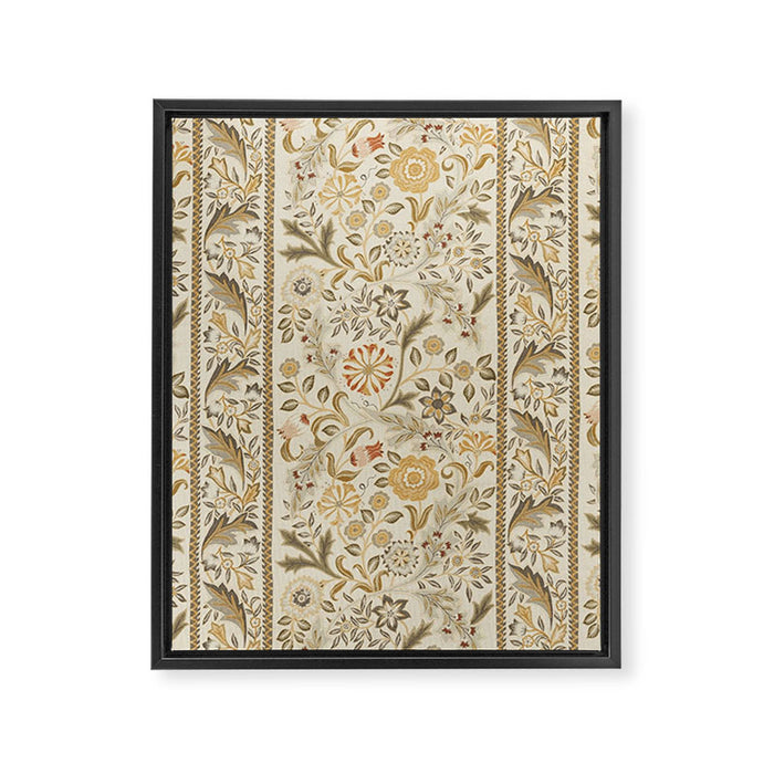 William Morris Vintage Wilhelmina Weave Lethaby Linen Cream Framed Canvas Print Gallery Image 1