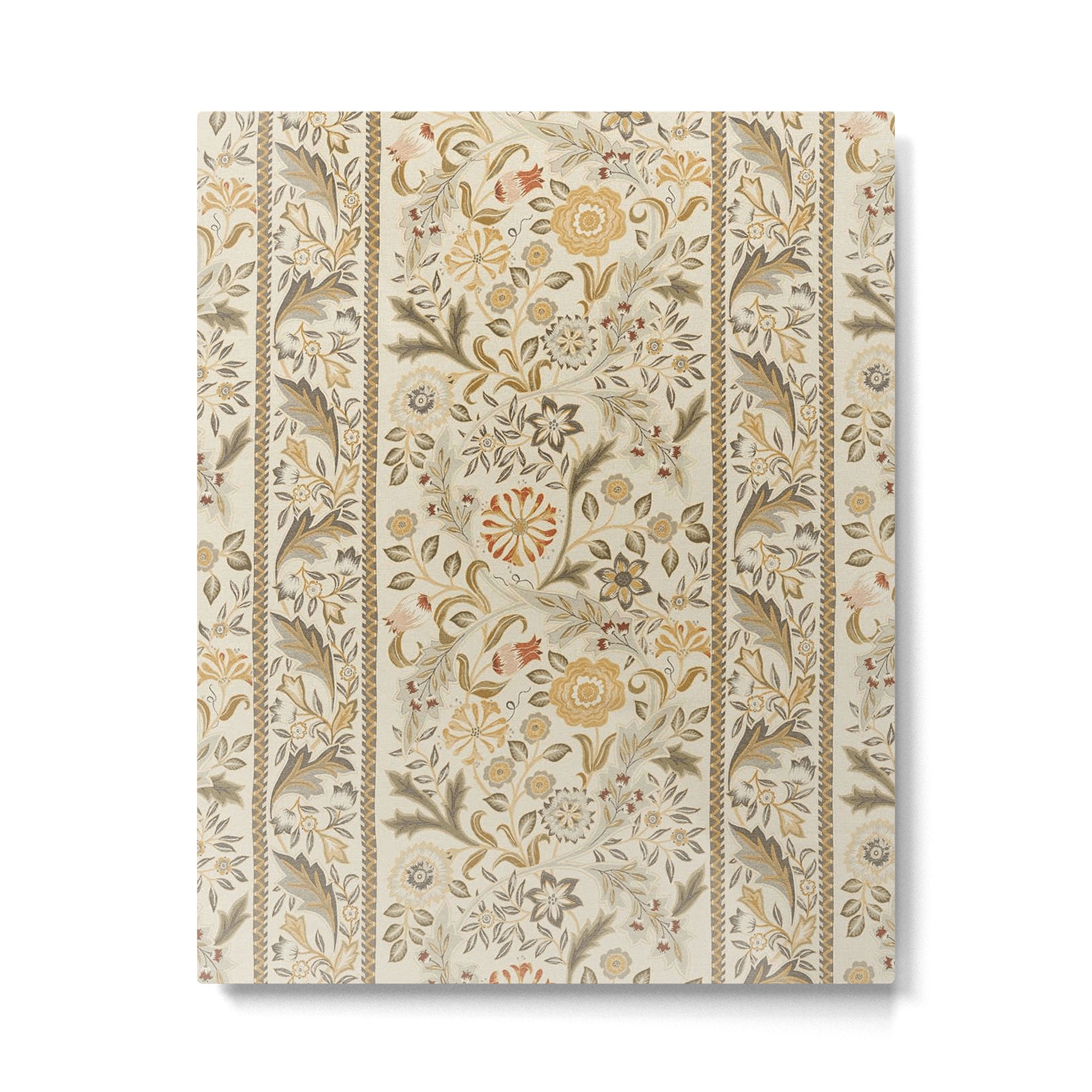 William Morris Vintage Wilhelmina Weave Lethaby Linen Cream Metal Print Gallery Image 6