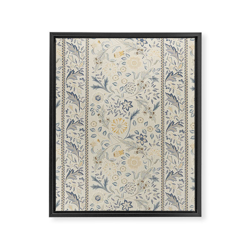 William Morris Vintage Wilhelmina Weave Lethaby Pale Blue Indigo Framed Canvas Print Gallery Image 8