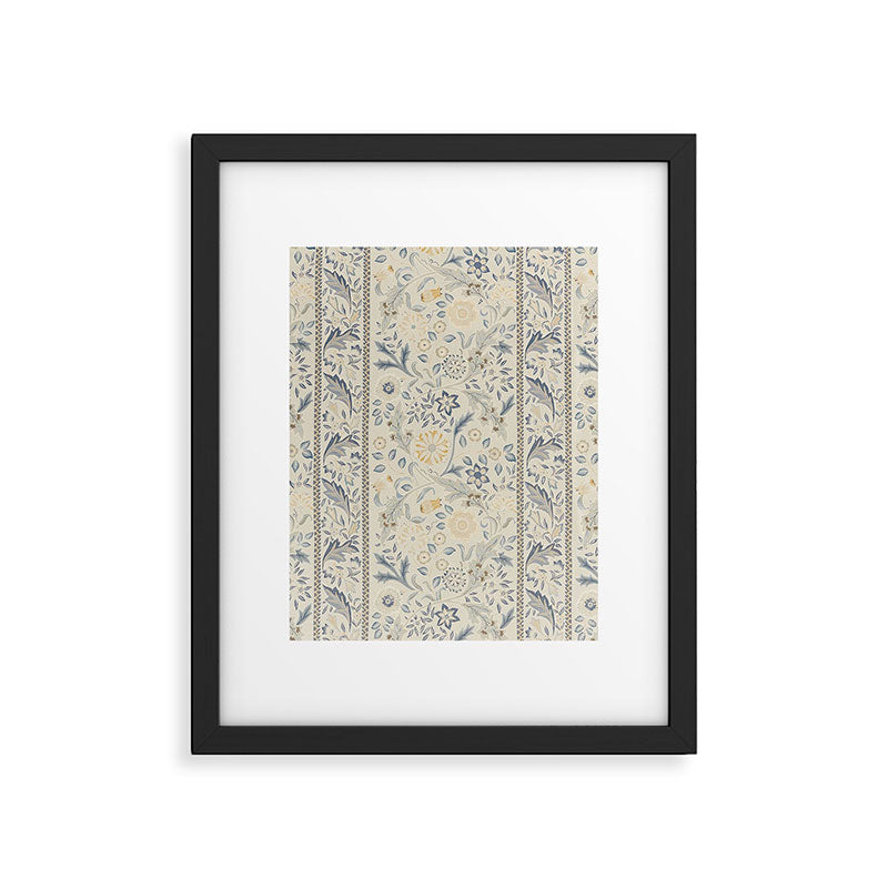 William Morris Vintage Wilhelmina Weave Lethaby Pale Blue Indigo Framed Art Print Gallery Image 6