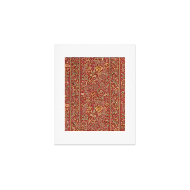 William Morris Vintage Wilhelmina Weave Lethaby Rust Red Art Print Gallery Image 1