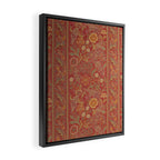 William Morris Vintage Wilhelmina Weave Lethaby Rust Red Framed Canvas Print Gallery Image 2