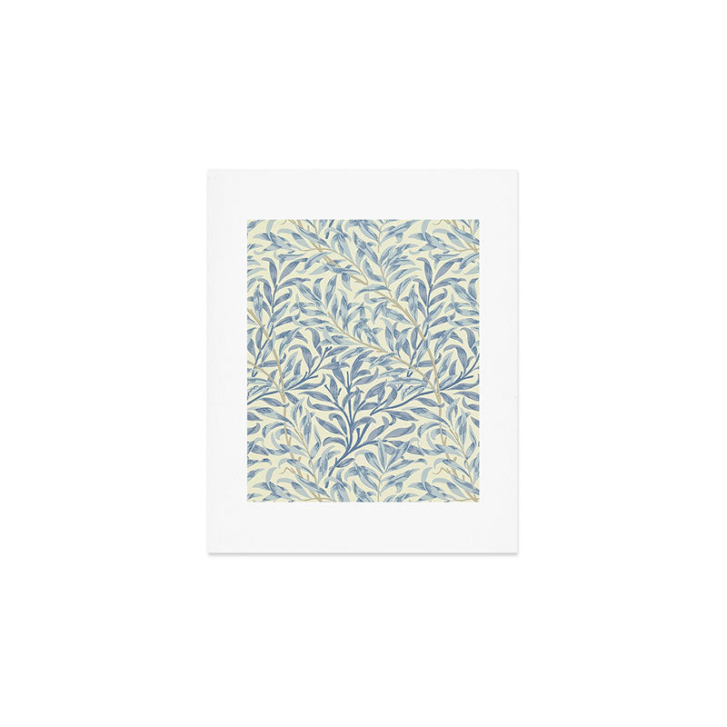 William Morris Vintage Willow Bough Blue Cream Pattern Art Print Gallery Image 1