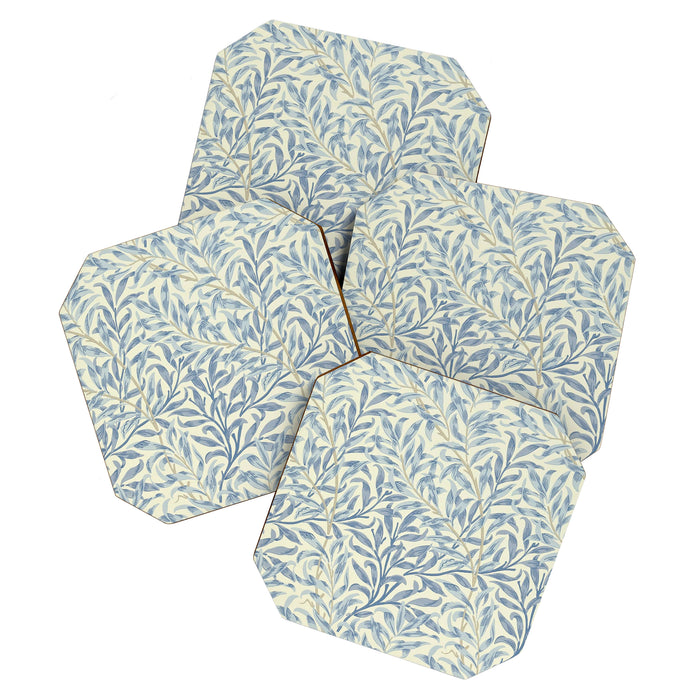 William Morris Vintage Willow Bough Blue Cream Pattern Coaster Gallery Image 1
