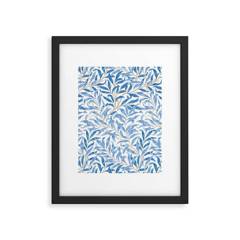 William Morris Vintage Willow Bough Woad Blue Framed Art Print Gallery Image 6
