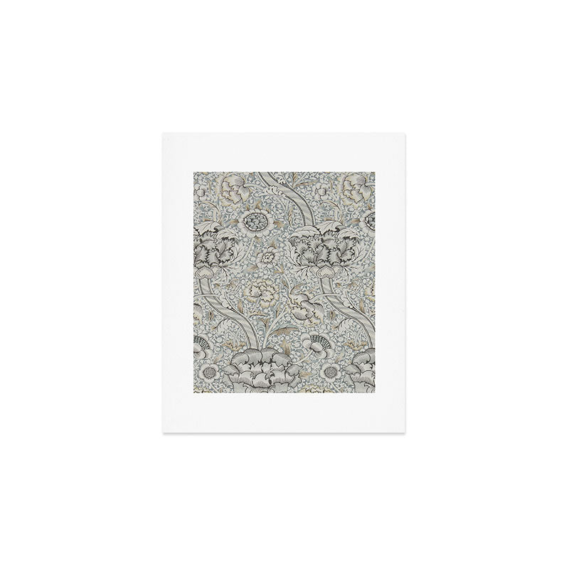 William Morris Wandle Grey Stone Vintage Pattern Art Print Gallery Image 1