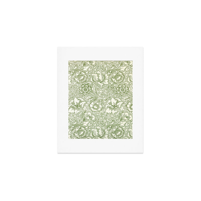 William Morris Wild Tulip Forest Green Floral Art Print Gallery Image 1