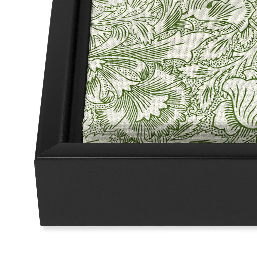 William Morris Wild Tulip Forest Green Floral Framed Canvas Print Gallery Image 3