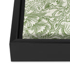 William Morris Wild Tulip Forest Green Floral Framed Canvas Print Gallery Image 3
