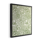 William Morris Wild Tulip Forest Green Floral Framed Canvas Print Gallery Image 2