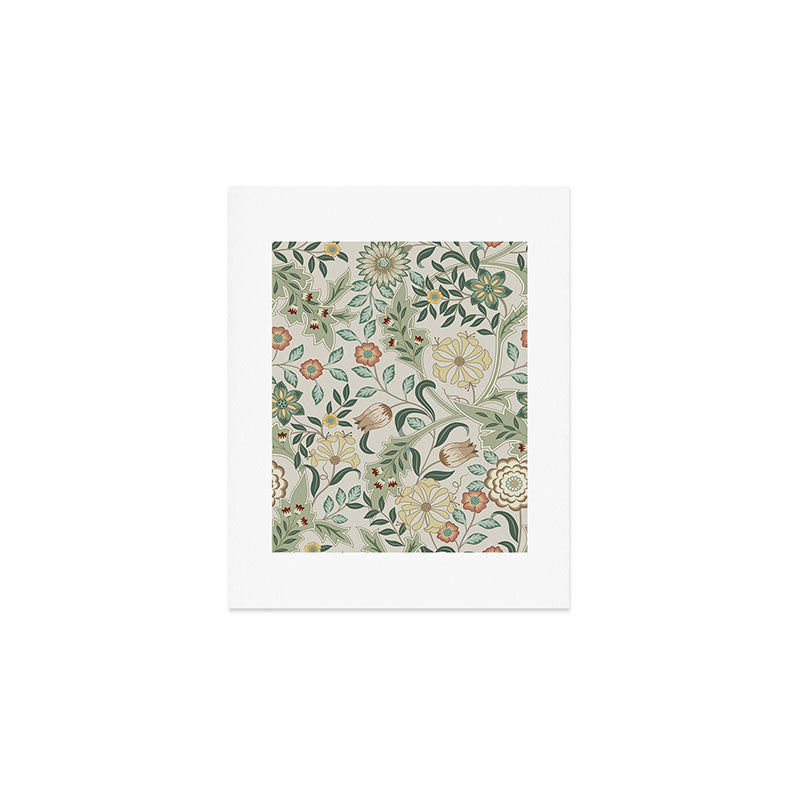 William Morris Wilhelmina Orkney Vintage Pastel Floral Pattern Art Print Gallery Image 1