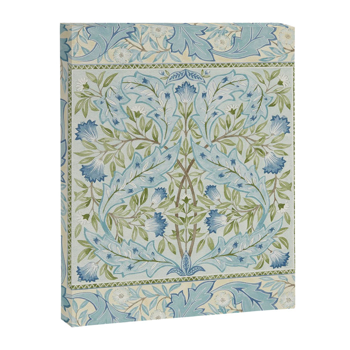 William Morris Wilhelmina Melsetter Indigo Light Blue Floral Canvas Print Gallery Image 1