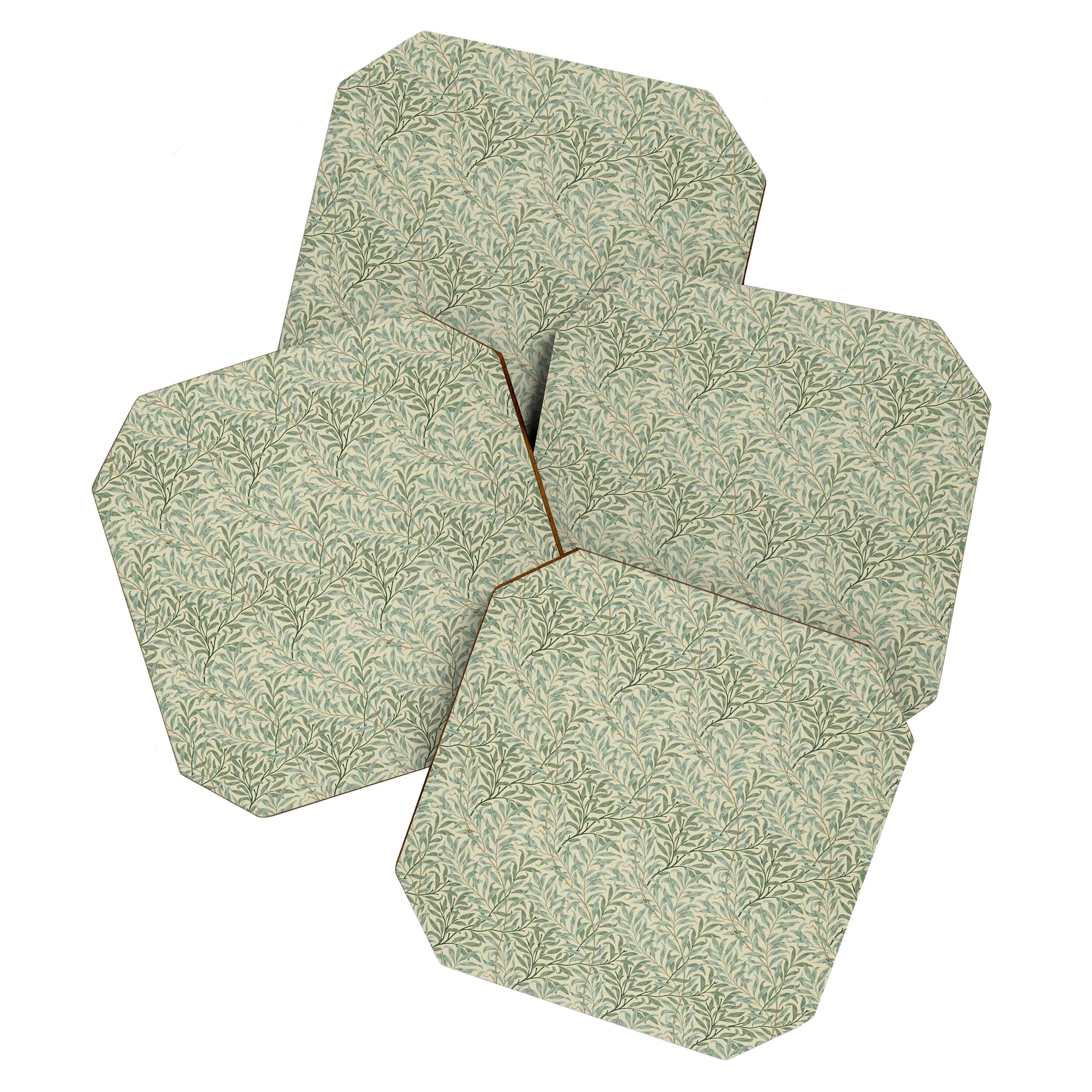 William Morris Willow Bough Cream Pale Green Coaster Gallery Image 1
