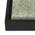 William Morris Willow Bough Cream Pale Green Framed Canvas Print Gallery Image 3