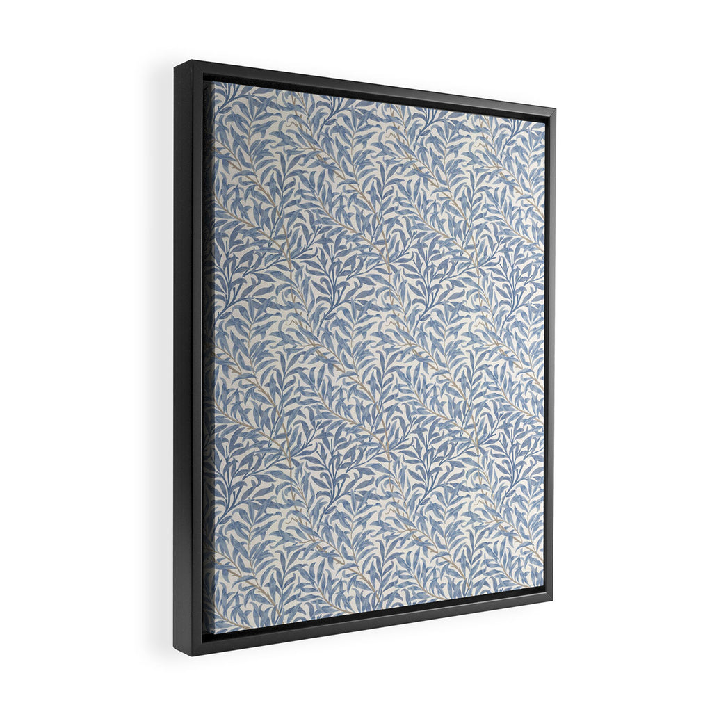William Morris Willow Bough Blue Delft Porcelain Framed Canvas Print Gallery Image 2