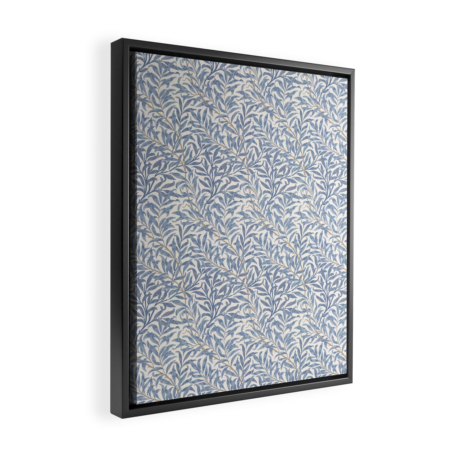 William Morris Willow Bough Blue Delft Porcelain Framed Canvas Print Gallery Image 2