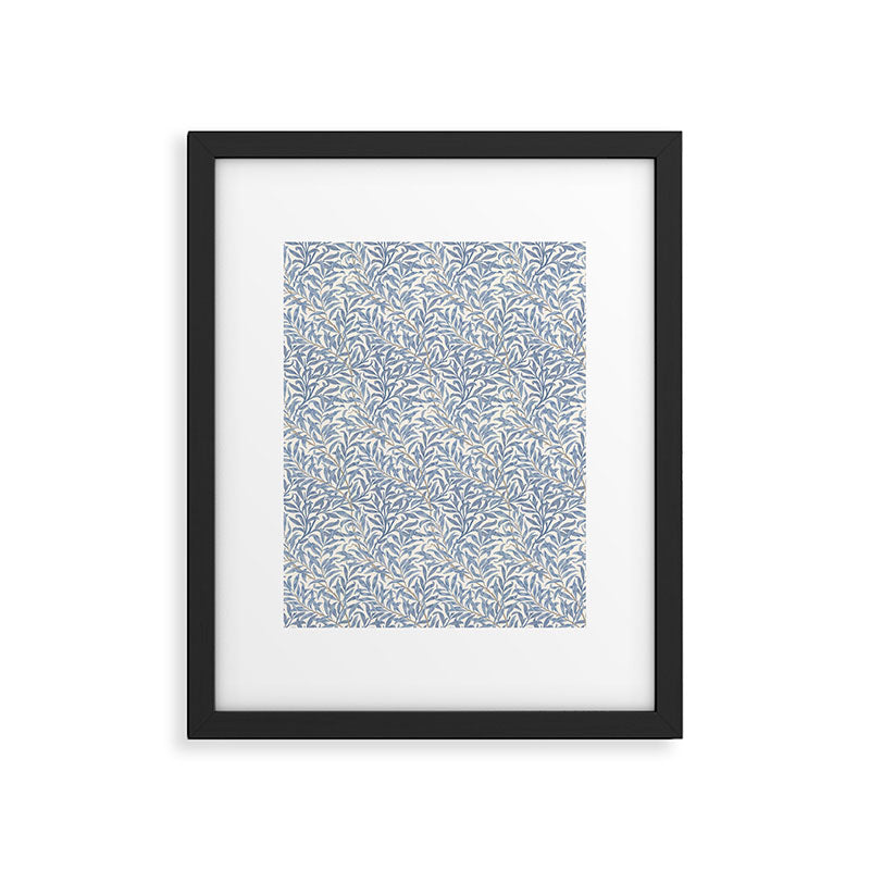 William Morris Willow Bough Blue Delft Porcelain Framed Art Print Gallery Image 6