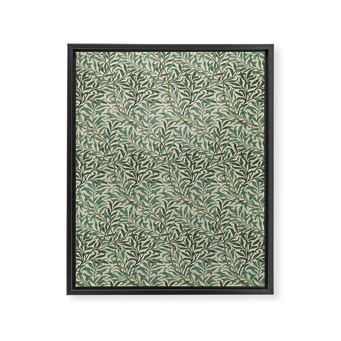 William Morris Willow Bough Cream Green Framed Canvas Print Gallery Image 1