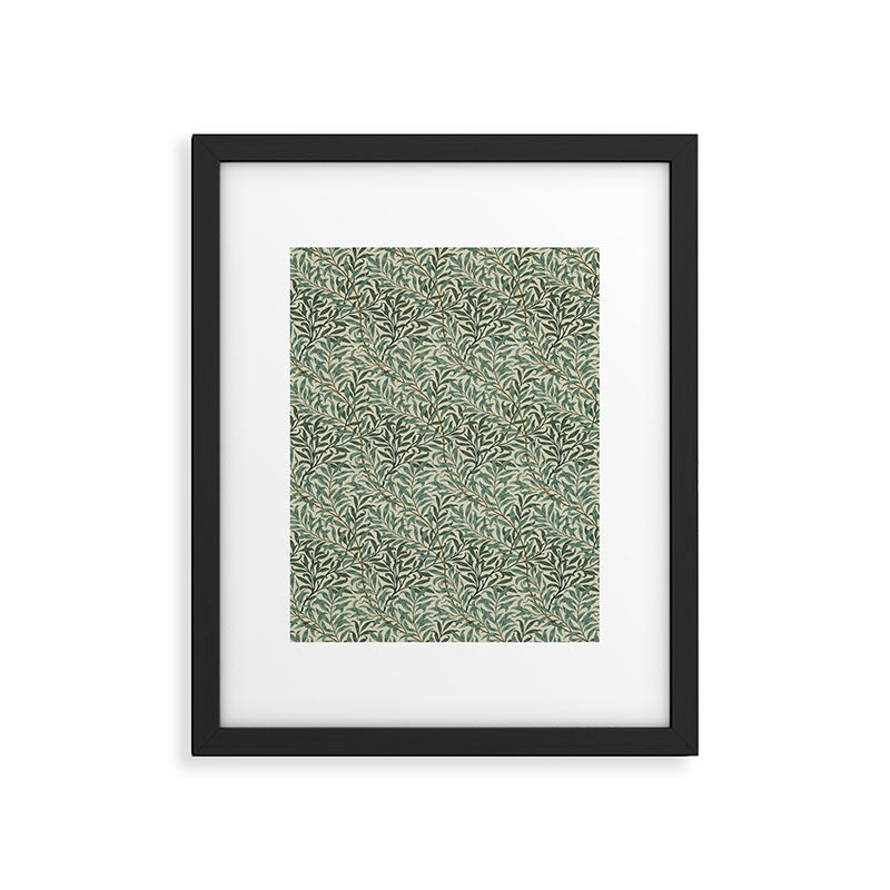 William Morris Willow Bough Cream Green Framed Art Print Gallery Image 6
