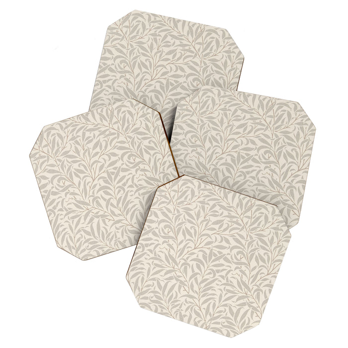 William Morris Willow Bough Ecru Silver Coaster Gallery Image 1
