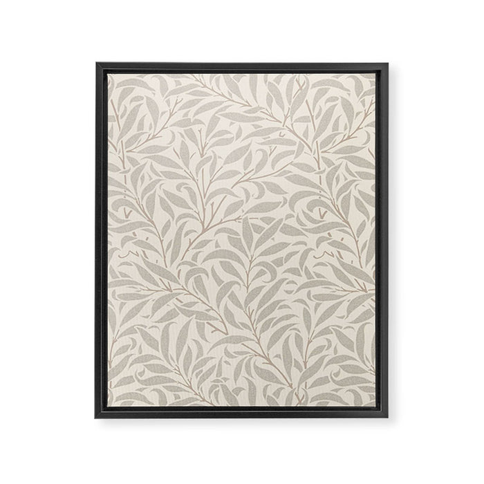 William Morris Willow Bough Ecru Silver Framed Canvas Print Gallery Image 1