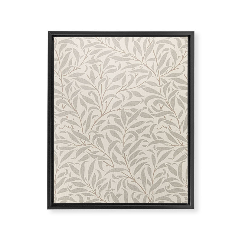 William Morris Willow Bough Ecru Silver Framed Canvas Print Gallery Image 8